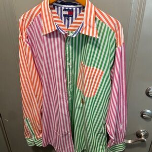 Tommy Hilfiger Striped Button Up SZ XL